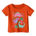 thumbnail image 1 of Toddler Shirt Boy Round Neck Letter Print Back To School Short Sleeve T-Shirt Comfy Trendy Tops Preppy T-Shirt Boys & Girls Shirts, 1 of 3