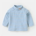 thumbnail image 1 of Toddler Shirt For Boys Stripes Blue Long Sleeve Crewneck Cottom Boy Shirt 18-24 Months Boy Clothes Cute&nbsp;Boy Girl&nbsp;Clothing, 1 of 8