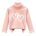 thumbnail image 1 of Toddler Shirt Girls 3T Kids Fleece Shirts High Collar And Velvet For Warmth Soft Tops Unisex T-Shirts Toddler To Big Kid 3-4 Years, 1 of 3