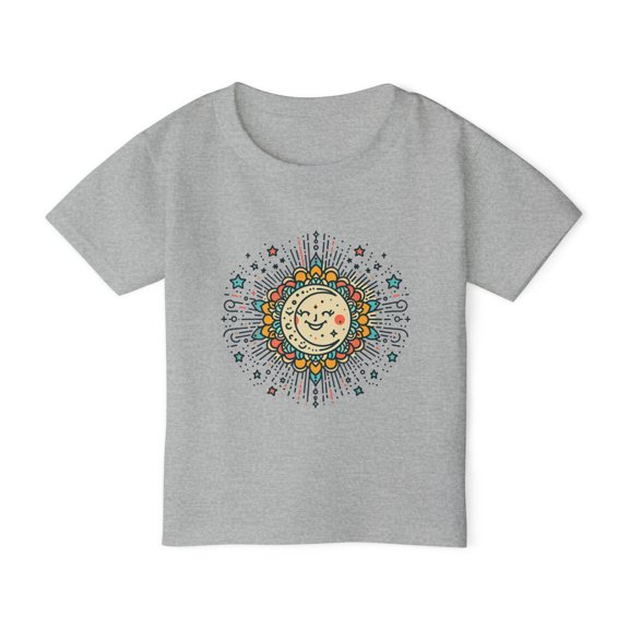 Toddler Shirt with Happy Moon and Stars Image - Choose from Four Colors