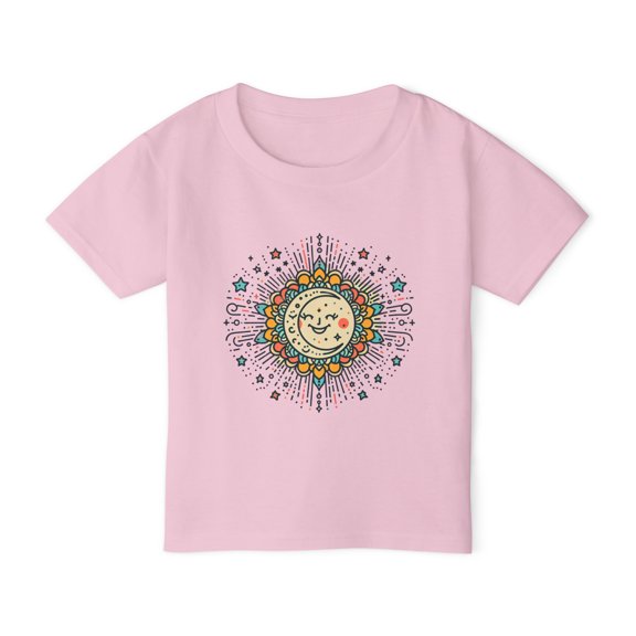 Toddler Shirt with Happy Moon and Stars Image - Choose from Four Colors