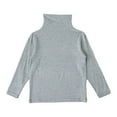 thumbnail image 1 of Toddler Shirts Girls Solid Color Long Sleeve Turtleneck T Shirt Loose Fit Soft Comfortable Casual Blouse for Kids Daily Wear Shirts for Girls Grey 5 Years-6 Years, 1 of 3