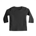 thumbnail image 1 of Toddler Shirts For Girls Solid color Black Long Sleeve Shirt Kids Fall Tops Crewneck Basic Tees Comfort Colors Boys Fashion 0-6 Months Cute&nbsp;Boy Girl&nbsp;Clothing, 1 of 3