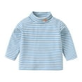 thumbnail image 1 of Toddler Shirts For Girls Stripes Blue Long Sleeve Shirt Girls Basic Crewneck Comfort Colors Boys' Fashion 6-12 Months Cute&nbsp;Boy Girl&nbsp;Clothing, 1 of 9