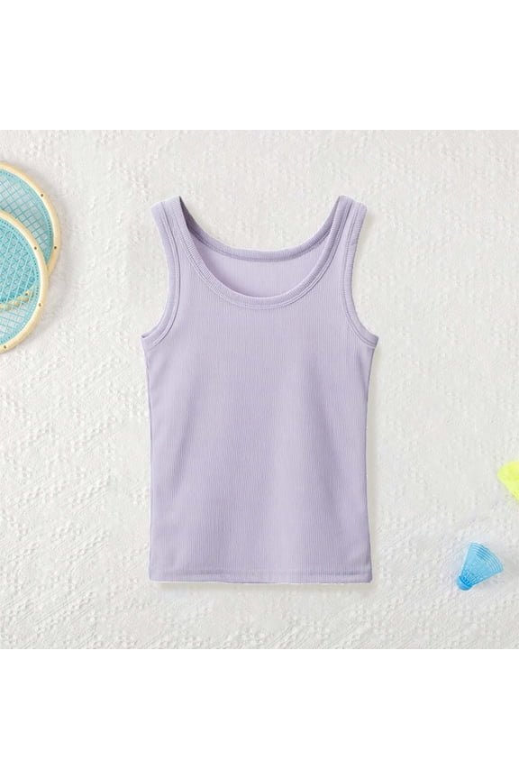 Toddler Shirts Summer Lightweight Ice Silk Tank For Girls – Breathable Sleeveless Shirts Cool Comfort Wear For Girls 2 12 Years Girl Dressy Top Loose Tunic Clothes Size 6t Top Dresses 5t Short Sleeve