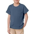thumbnail image 1 of Toddler Shirts for Boys Girls Soft Short Sleeve Boys Shirts Dark Blue Shirts Boys Summer Top Clothes Toddler Shirts Boys 2-3 Years, 1 of 4
