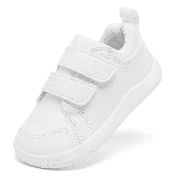Toddler Shoes Baby Wide Barefoot Shoes Boy Girl Walking Shoes Non-Slip Minimalist Sneakers Comfort Zero Drop Tennis Outdoor Activities White 15-18 Months