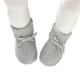 thumbnail image 1 of Toddler Shoes,Booties Baby Soft Knit Bow Cute First Shoes Warm Winter Toddler Socks,Baby Girl Shoes,Grey,3-6 Months, 1 of 9