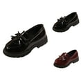 thumbnail image 1 of Toddler Shoes Boy Sneaker Girls On Leather Loafer Tassel Bow Flats School Dress Shoes For Girls, 1 of 9