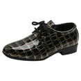 thumbnail image 1 of Toddler Shoes,Boys Shoes Fashion All Seasons Leather Pointed Toe Low Heel Lace Up Performance Grain Comfortable Dress Shoes,Toddler Girl Shoes,Black,4-4.5 Years, 1 of 9