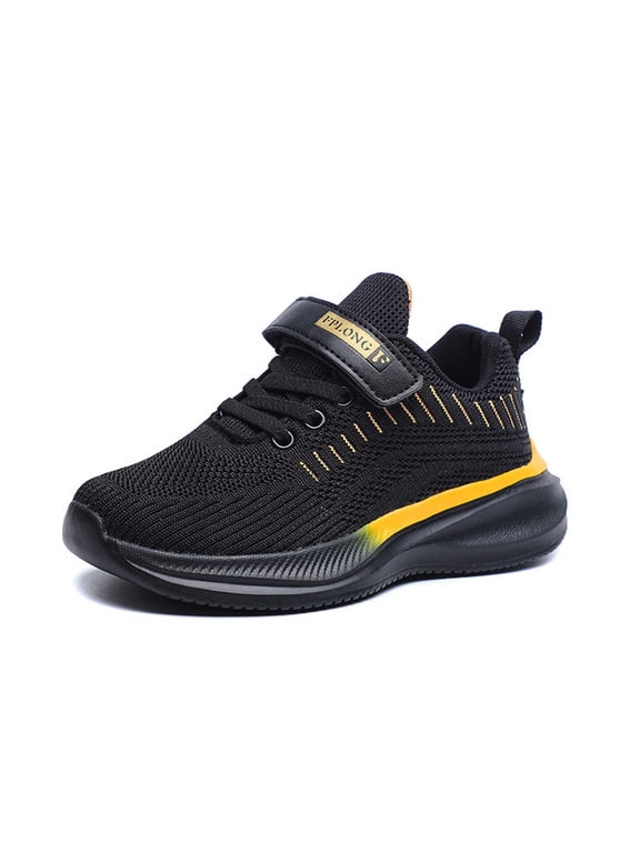 Toddler Shoes,Boys Sneakers Breathable Sports Shoes Soft Sole Running Shoes School Athletic Footwear,Boys Shoes,36,Gold