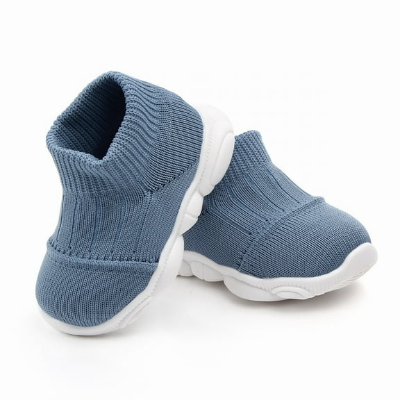 Toddler Shoes Boys and Girls Children's Shoes Fly Weaving Mesh Shoes Breathable Non Slip Baby Shoes Spring Casual Toddler Pg13 Shoes (Blue, 4 )