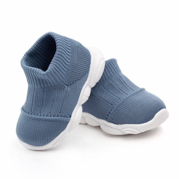 Toddler Shoes Boys and Girls Children's Shoes Fly Weaving Mesh Shoes Breathable Non Slip Baby Shoes Spring Casual Toddler Pg13 Shoes (Blue, 5 )