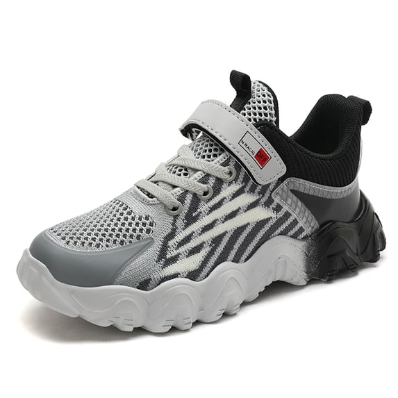 Toddler Shoes,Children Mesh Sneakers Fashion Lace Up Color Matching Casual Comfortable Running Shoes Sports,Toddler Boy Shoes,Grey,11.5-12 Years