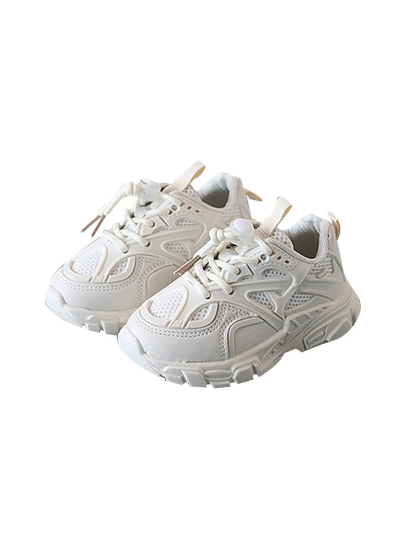 Toddler Shoes,Children Running Shoes Boys Double Mesh Sneakers Breathable White Casual Spring Autumn Shoes Running,Toddler Boy Shoes,White,2-2.5 Years