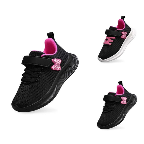 Toddler Shoes Girl Girl Sneakers Girls Sneakers Breathable Mesh Lightweight Comfortable Sports Shoes For Kids With Design Non Flexible Sole