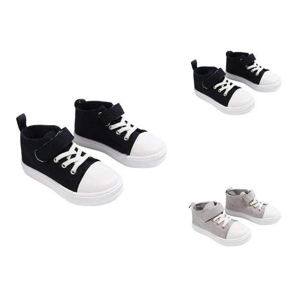 Toddler Shoes Girl Sneakers Girls Girls Sneakers High Top Canvas Shoes For Toddlers Non Casual Lace Up Hook Loop Sport Shoes Lightweight Comfortable Everyday Wear