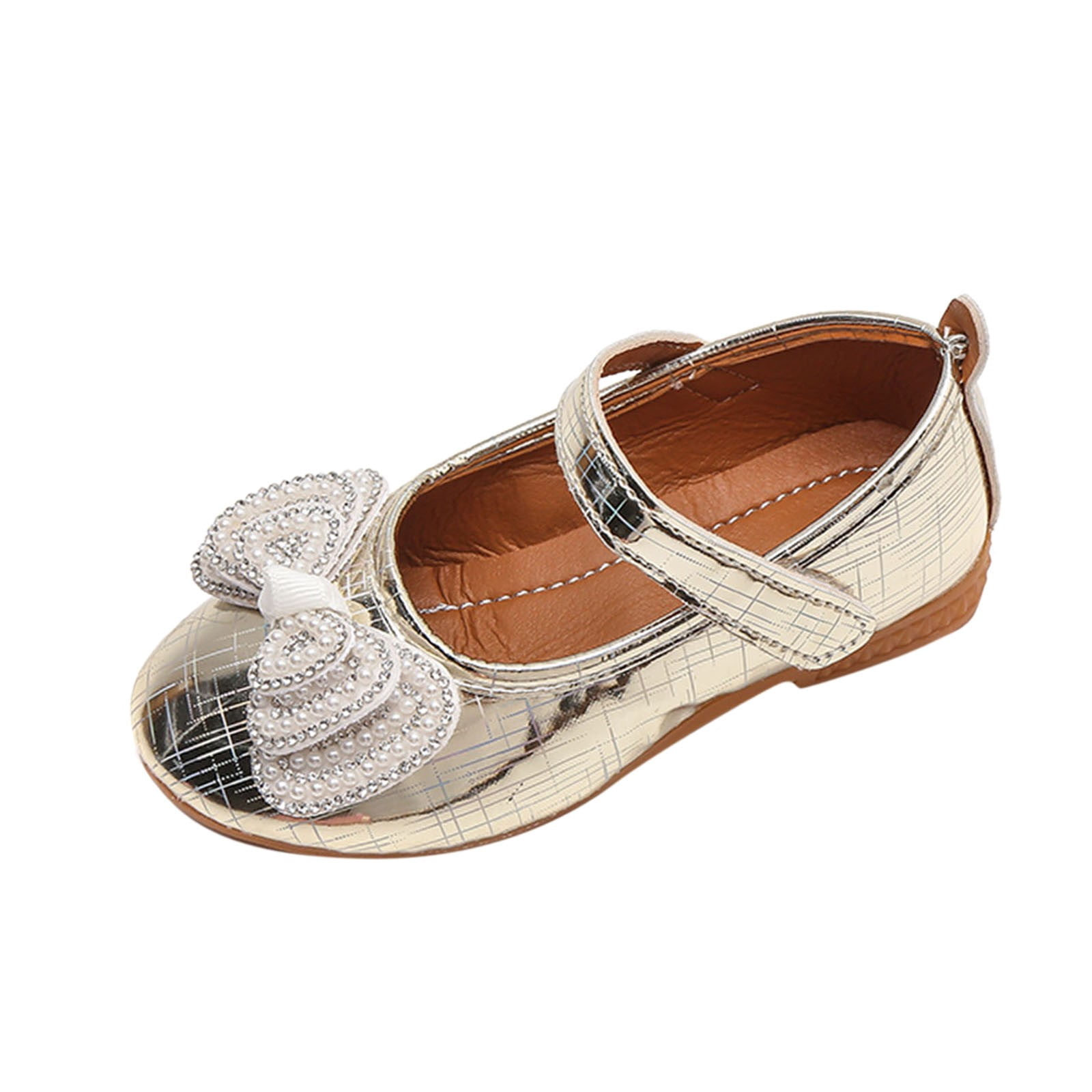 Toddler Shoes Girls Casual Shoes Flat Sequins Bow Cute Shiny Shoes Girls Casual Shoes Flat