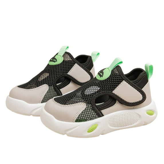 Toddler Shoes,Girls Sneakers Breathable Mesh Lightweight Sports Kids Comfortable Walking Running,Boys Shoes,Black,5-5.5 Years