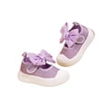 thumbnail image 1 of Toddler Shoes,Girls Sneakers Toddlers Spring Summer Bow Hook Loop Mary Jane Non Casual Walking Shoes Lightweight Comfortable,Toddler Boy Shoes,Dark Purple,2.5-3 Years, 1 of 4