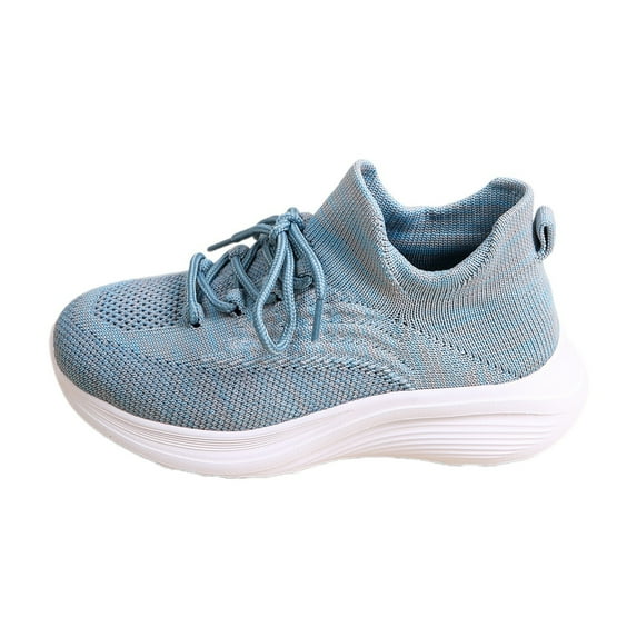 Toddler Shoes,Kids High Top Sneakers Stretch Socks Breathable Knit Soft Sole SportswearToddler Boy Shoes,Z01 Light Blue,30