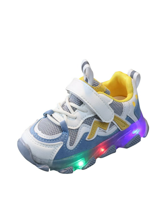 Toddler Shoes Light Led Kids Mesh Luminous Sneakers Sport Baby Running Children Girls Shoes Baby Shoes Baby Shoes Grey 30