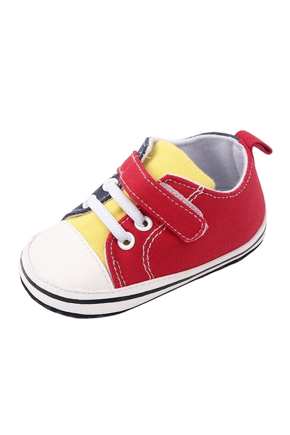 Toddler Shoes Size 0-6 Months Soft Color Blocking Casual Princess Flats Comfort Lightweight Elastic First Birthday Boots