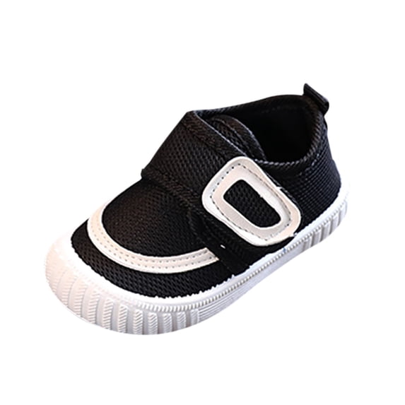 Toddler Shoes Size 12-15 Months Mesh Loafers Flying Color Woven Sports Solid Flats Comfort Lightweight Elastic First Birthday Black Boots