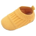 thumbnail image 1 of Toddler Shoes,Toddler Shoes Summer Sports Boys Girls Flat Bottom Lightweight Fly Woven Mesh Breathable Comfortable Solid Color Children Casual,Boys Shoes,Yellow,12-18 Months, 1 of 8