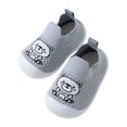 thumbnail image 1 of Toddler Shoes for Unisex Closed Toe Knit Mesh Cartoon Jacquard On Shoes Anti Soft Sole Toddler Sneaker for Baby First Walkers Summer Grey Size 11, 1 of 5