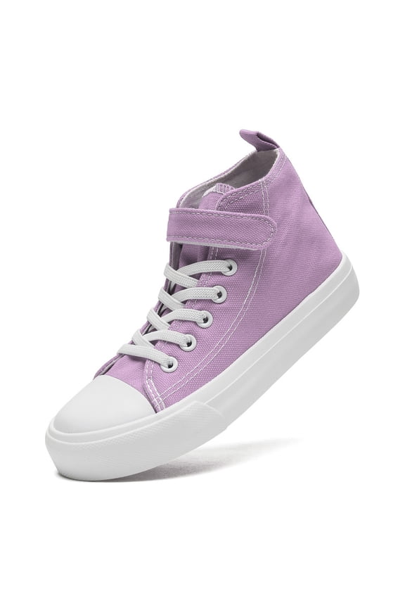 Toddler Shoes for Girls Boys High Top Kids Canvas Sneakers Adjustable Strap Casual Shoes Comfy Fashion Running Walking Classic Sneaker Indoor Outdoor
