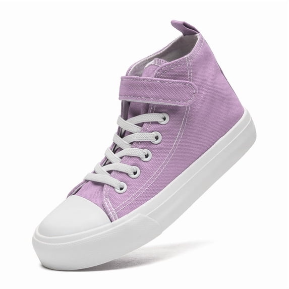 Toddler Shoes for Girls Boys High Top Kids Canvas Sneakers Adjustable Strap Casual Shoes Comfy Fashion Running Walking Classic Sneaker Indoor Outdoor