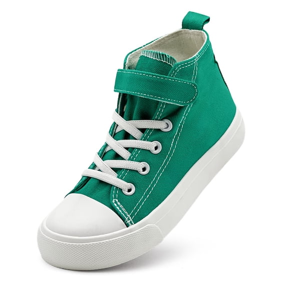 Toddler Shoes for Girls Boys High Top Kids Canvas Sneakers Adjustable Strap Casual Shoes Comfy Fashion Running Walking Classic Sneaker Indoor Outdoor