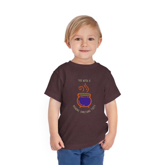 Toddler Short Sleeve T-shirt This Witch is brewing something tasty