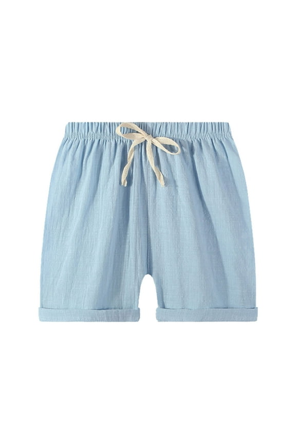 Toddler Shorts Boys 3t Solid Color Classic Fit Drawstring Cotton Boys Short Pants Elastic Waistband Swim Shorts Toddler Boy Summer Clothes 5-6 Years