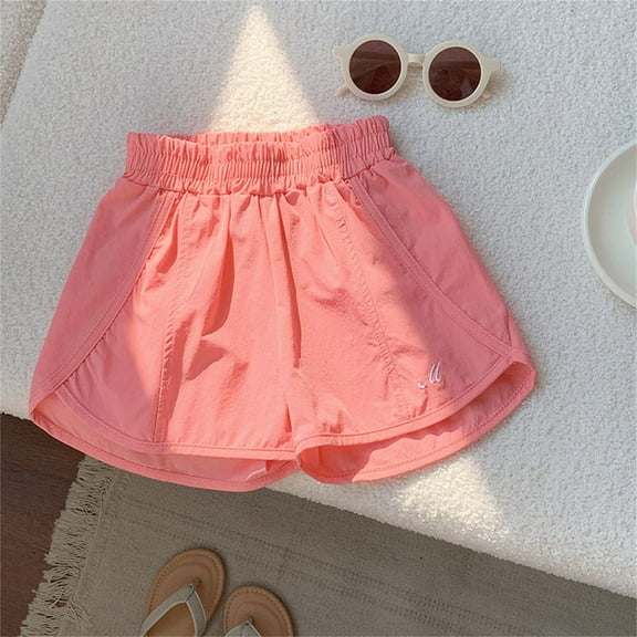 Toddler Shorts Girls Casual Loose High Waisted Shorts Girl Summer Outfits 1-2 YearsGirl Clothes Girls Clothes