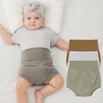 thumbnail image 1 of Toddler Shorts Baby Boys Solid Summer Shorts Elastic Waist Bamboo Fiber Casual Gold 3-6 Months, 1 of 7