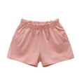 thumbnail image 1 of Toddler Shorts Toddler Kids Baby Girls Summer Jogger Shorts Casual Solid Breathable Soft Active Shorts with Pockets Baby Girl Shorts Pink 12 Months-18 Months, 1 of 2