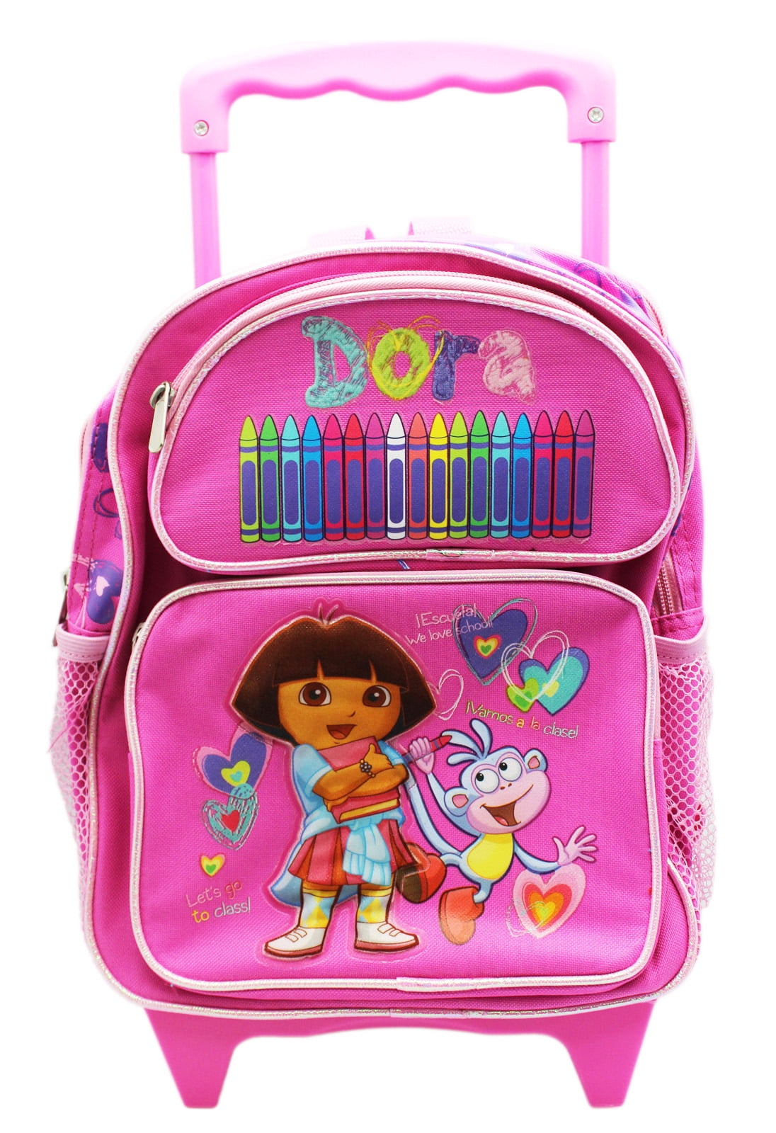 Toddler Size Dora the Explorer Rolling Backpack Dora and Boots Off to