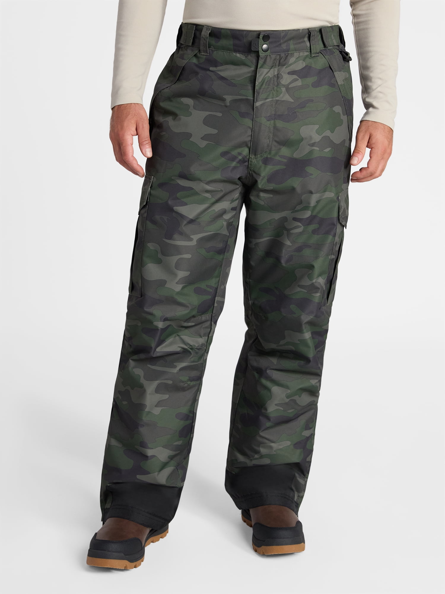 Ozark Trail Men's Cargo Pocket Ski Pants, Sizes S-3X