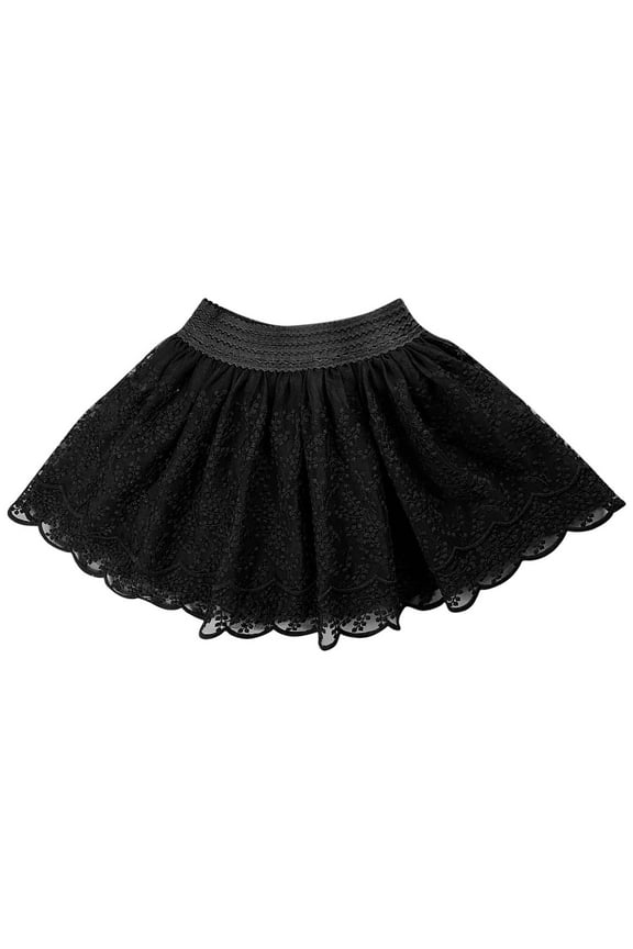 Toddler Skirts Girls Girls Ballets Tutus, Kids Birthday Princess Party Dress Skirt, Summer Puffy Mesh Skirt Girls Short Slip Skirt for Under Dress Black 3Y