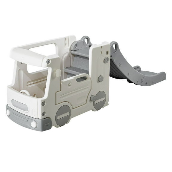 Toddler Slide & Playhouse, Kids Slide 1-12, Indoor Outdoor Playground w/Ladder & Handrail, 110lbs Capacity, Anti-Slip, HDPE Plastic