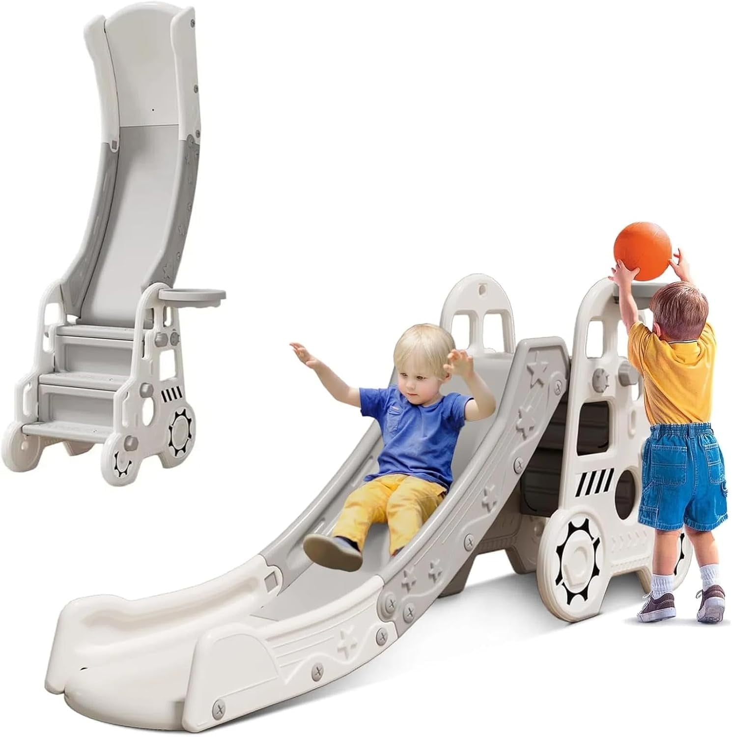 Toddler Slide for Toddler Age 1-3 Indoor Plastic Slide Outdoor ...