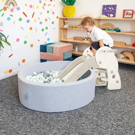 Toddler Slide for Kids Ball Pit Indoor Slide for Toddlers Baby with Basketball Hoop Slideway for Ball Pit Toddlers Kids