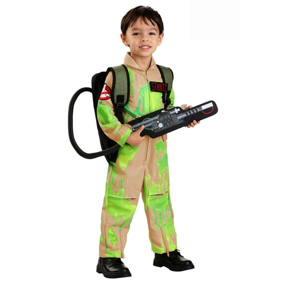 Toddler Slime-Covered Ghostbusters Costume