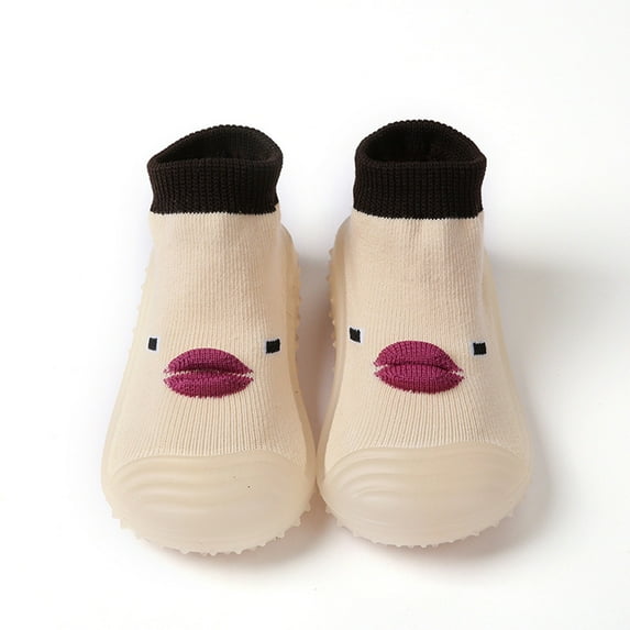 Toddler Slipper Socks Anti Baby Grip Socks Walking Shoes Breathable Warm Soft Rubber Sole Cotton Toddler Shoes Toddler Girl Shoes for Boys 3-3.5 Years