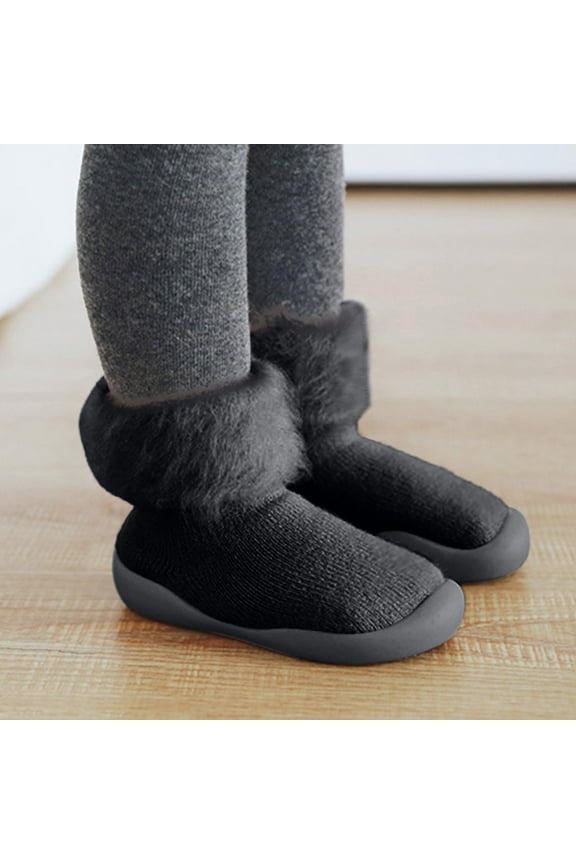 Toddler Slipper Socks Non- Baby Walking Sock Shoes Breathable Warm Soft Rubber Sole Cotton Baby Grip Socks for Girls 3-3.5 Years