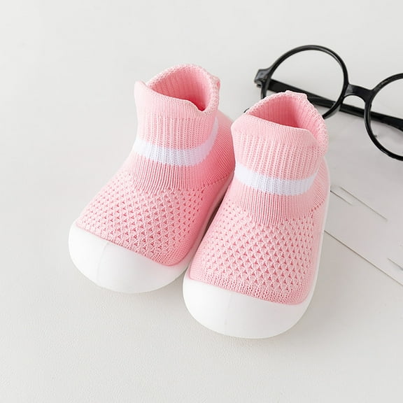Toddler Slipper Socks Non Floor Baby First Walking Shoes Breathable Warm Soft Rubber Sole Cotton Socks Shoes Birthday Gifts for Girls 2-2.5 Years