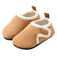 thumbnail image 1 of Toddler Slippers Autumn Winter Non Soft Thick Soled Floor Socks Baby Shoes Brown 2.5 Years-3 Years, 1 of 4