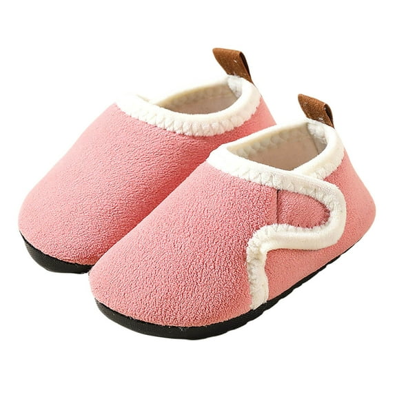 Toddler Slippers Autumn Winter Non Soft Thick Soled Floor Socks Baby Shoes Watermelon Red 12 Months-18 Months